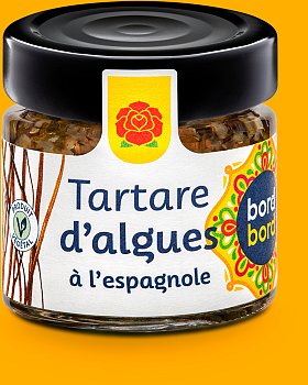 Tartare d'algues bio bord à bord poivron